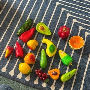 Vintage paper mache fruits and veggies, Made in Mexico